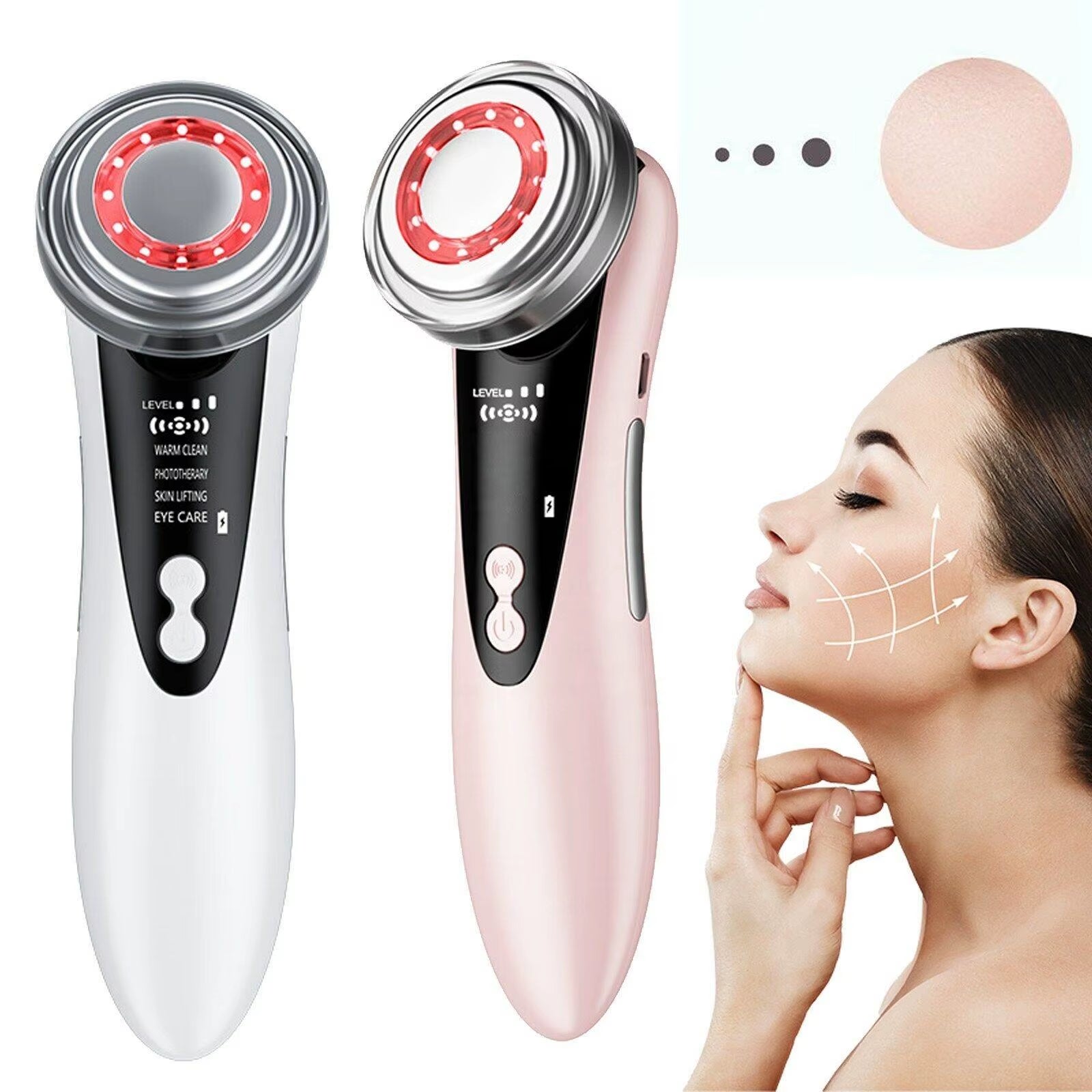 4 in 1 RF EMS Facial Massager Skin Care Tools Face Lift Multifunction Firm Device Skin Rejuvenation Wrinkle Removal