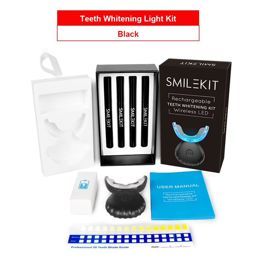 Dental Teeth Whitening Kit Mini 16 LED Cold Light 35% Carbamide Peroxide Gel Tooth Whitener Bleaching Pen Oral Tray Device Set