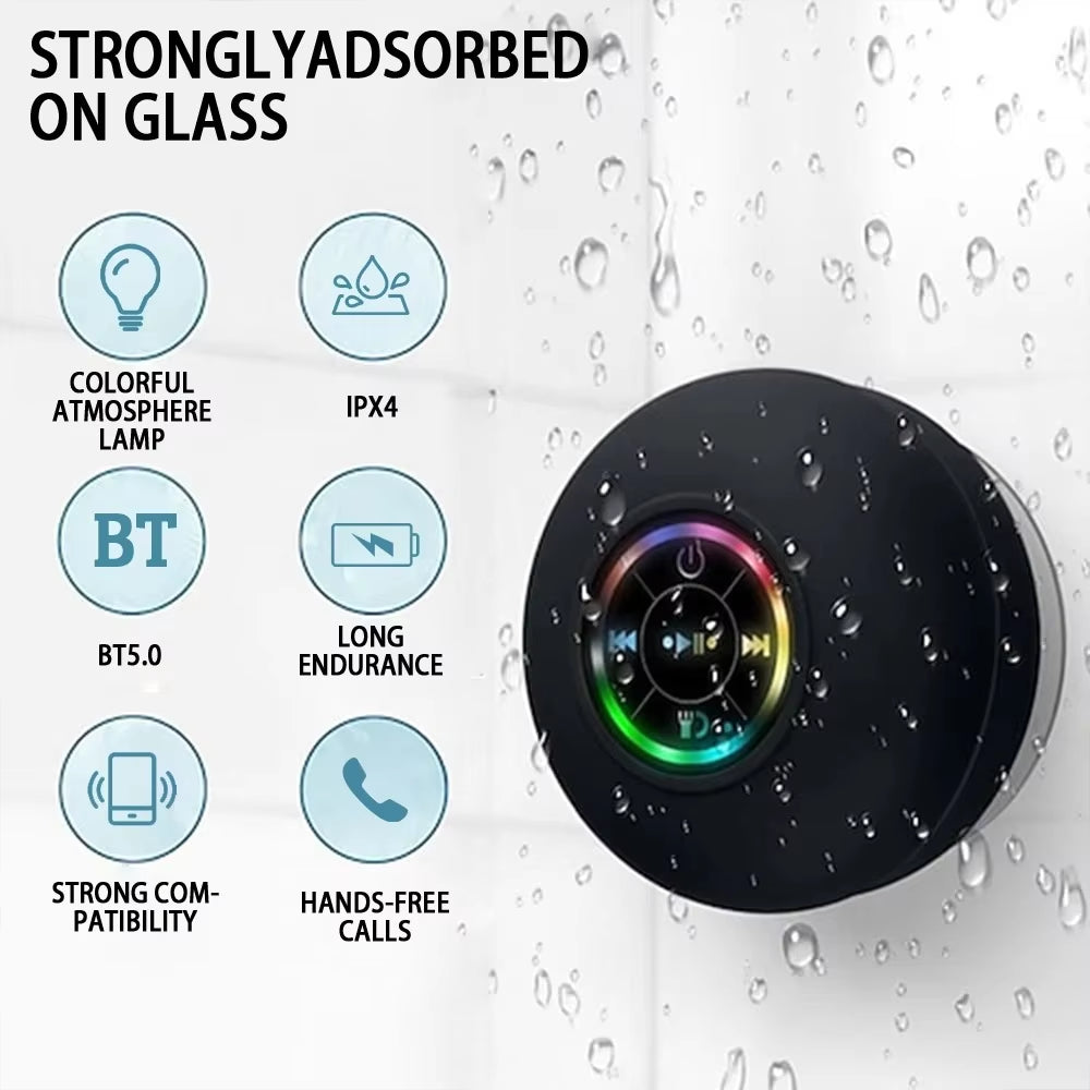 Bluetooth Speaker LED IPX4 Waterproof