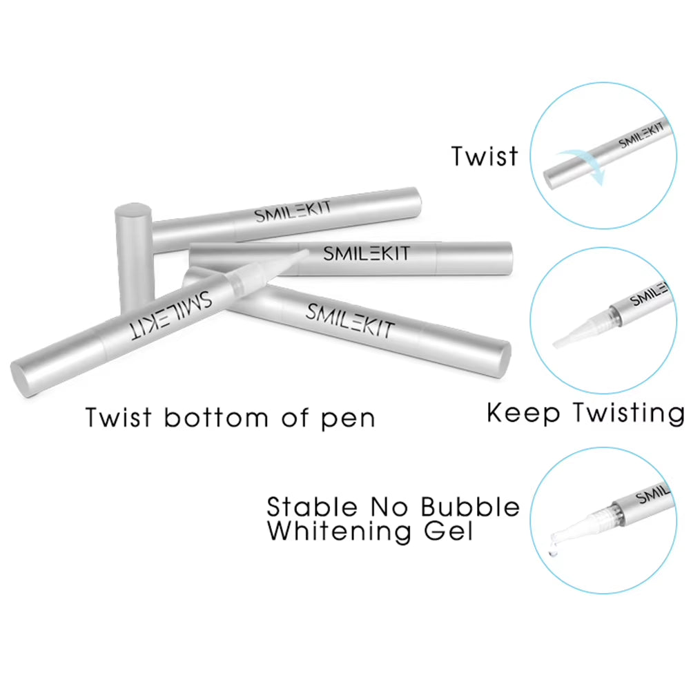 Dental Teeth Whitening Kit Mini 16 LED Cold Light 35% Carbamide Peroxide Gel Tooth Whitener Bleaching Pen Oral Tray Device Set